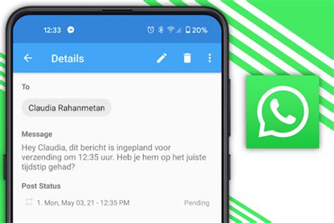 whatsapp bericht inplannen|Berichten plannen op WhatsApp